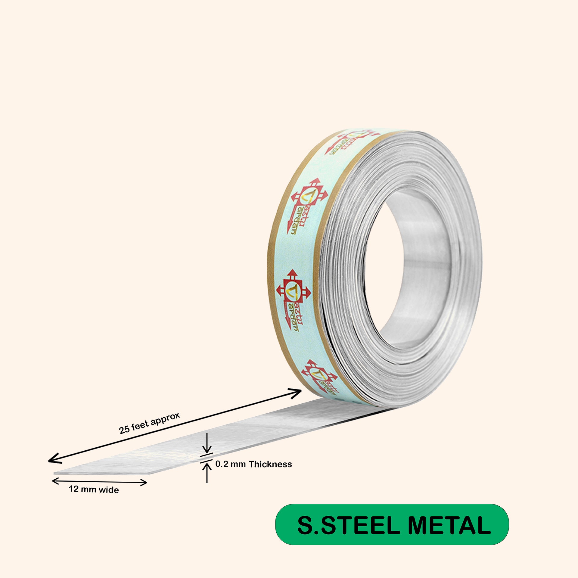 Destiny Star Stores 25 FEET 0.5 INCH STAINLESS STEEL STRIP