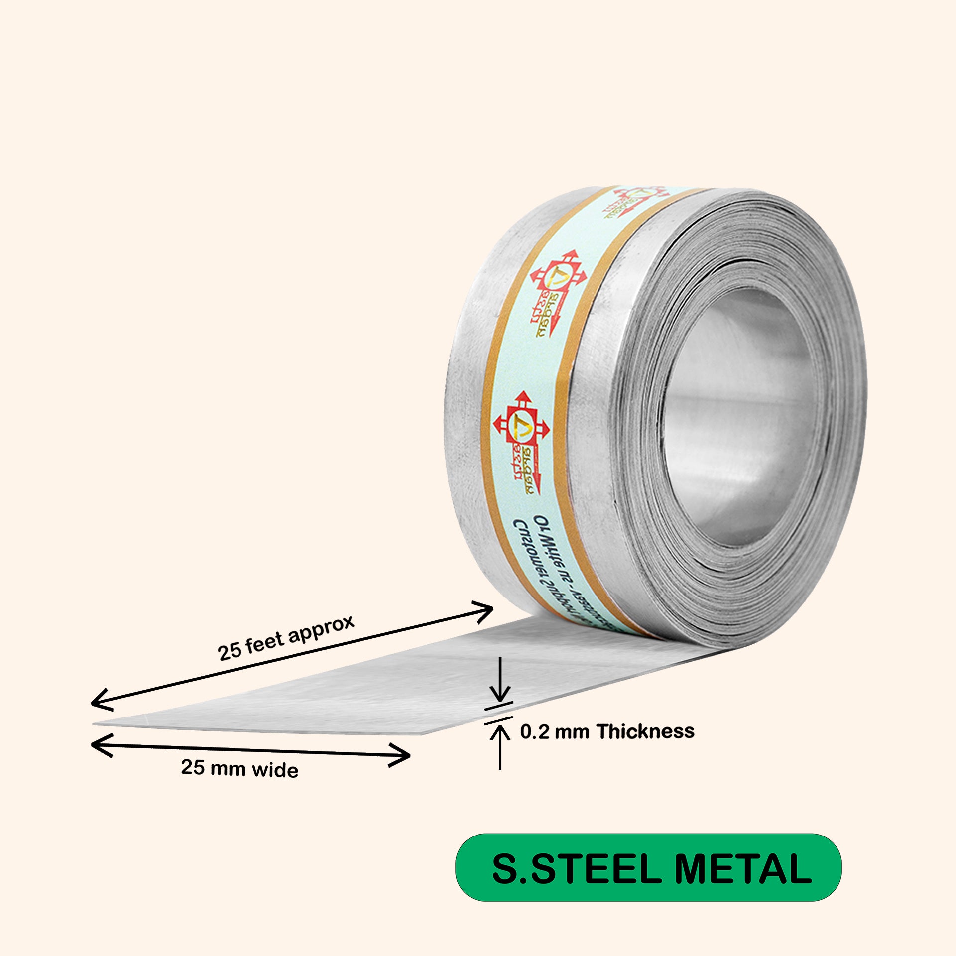 Destiny Star Stores 25 FEET 1 INCH STAINLESS STEEL STRIP