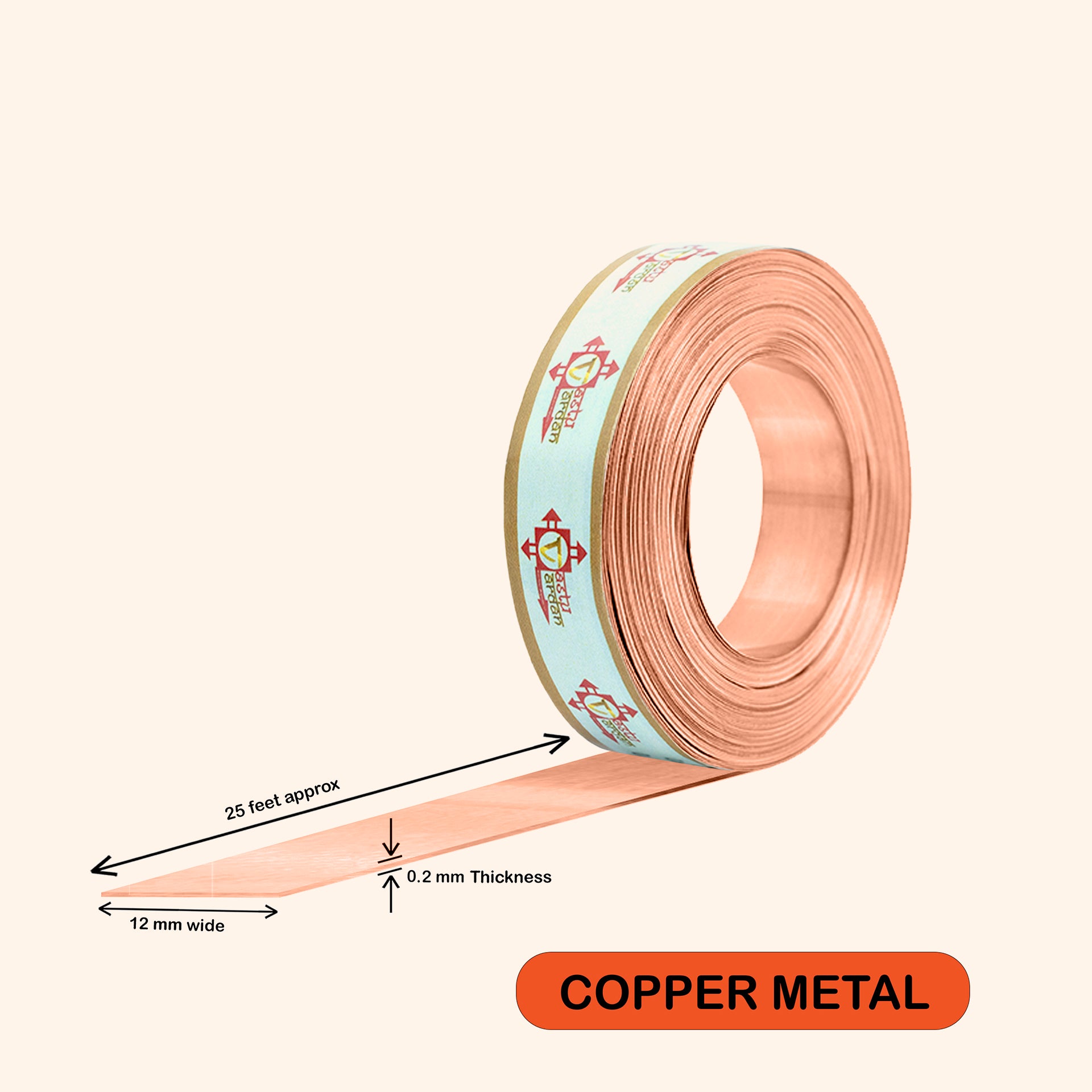 Destiny Star Stores 25 FEET 0.5 INCH COPPER STRIP