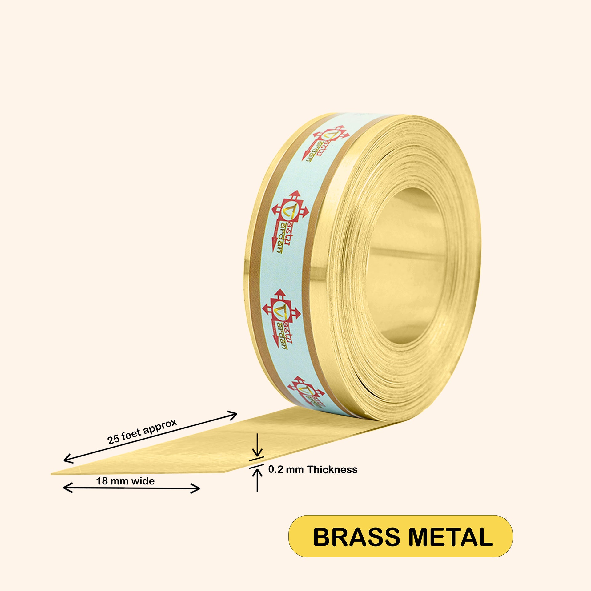 Destiny Star Stores 25 FEET 0.75 BRASS STRIP