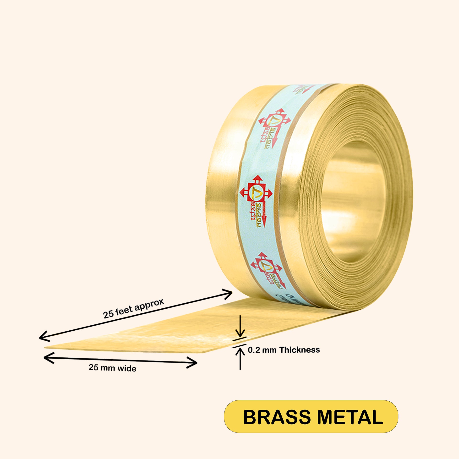 Destiny Star Stores 25 FEET 1 INCH BRASS STRIP