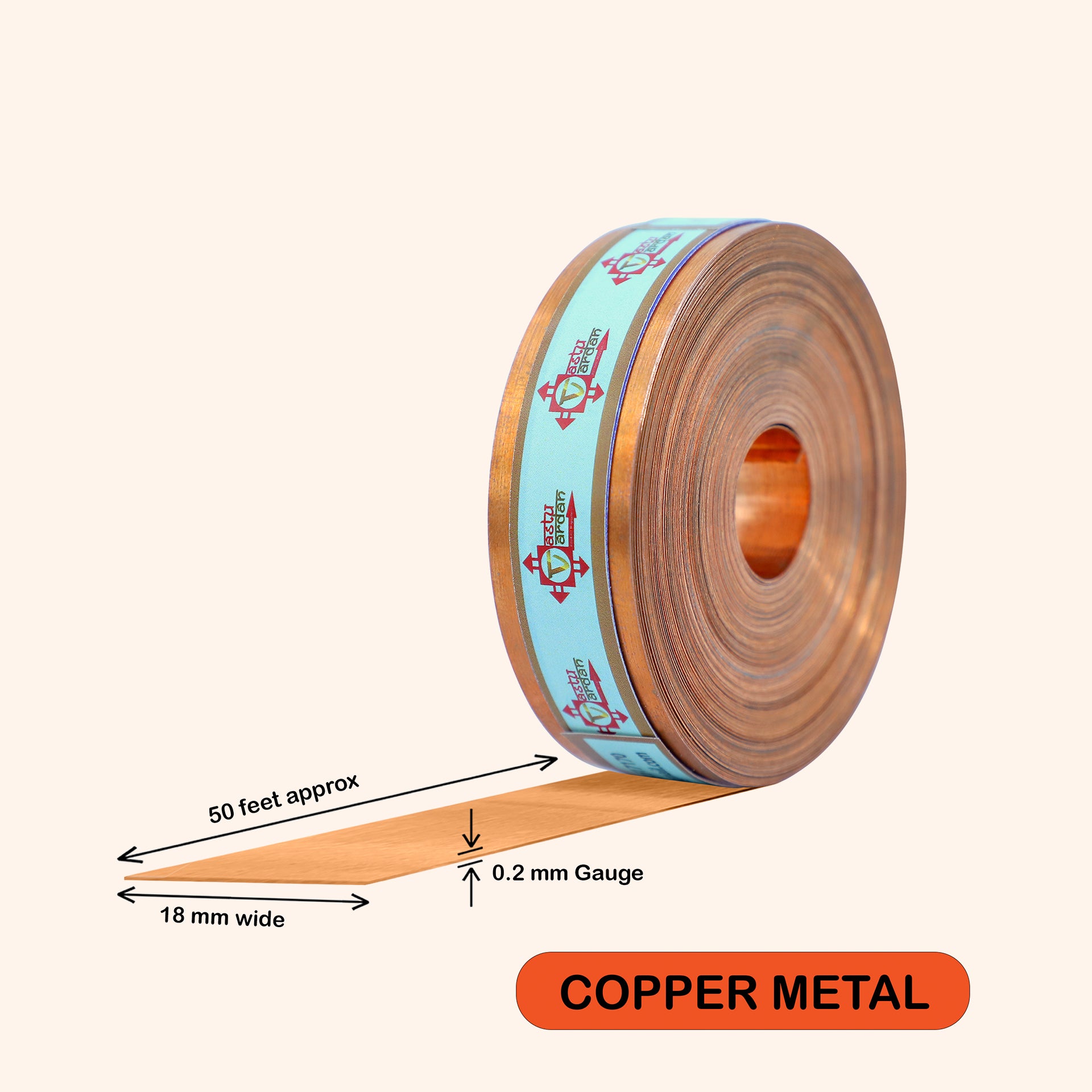 Destiny Star Stores 50 FEET 0.75 INCH COPPER STRIP
