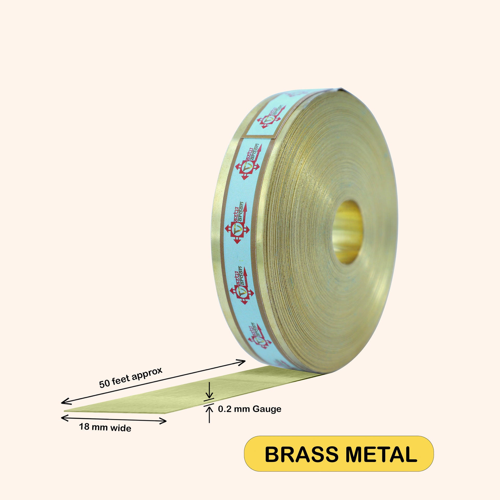 Destiny Star Stores 50 FEET 0.75 INCH BRASS STRIP