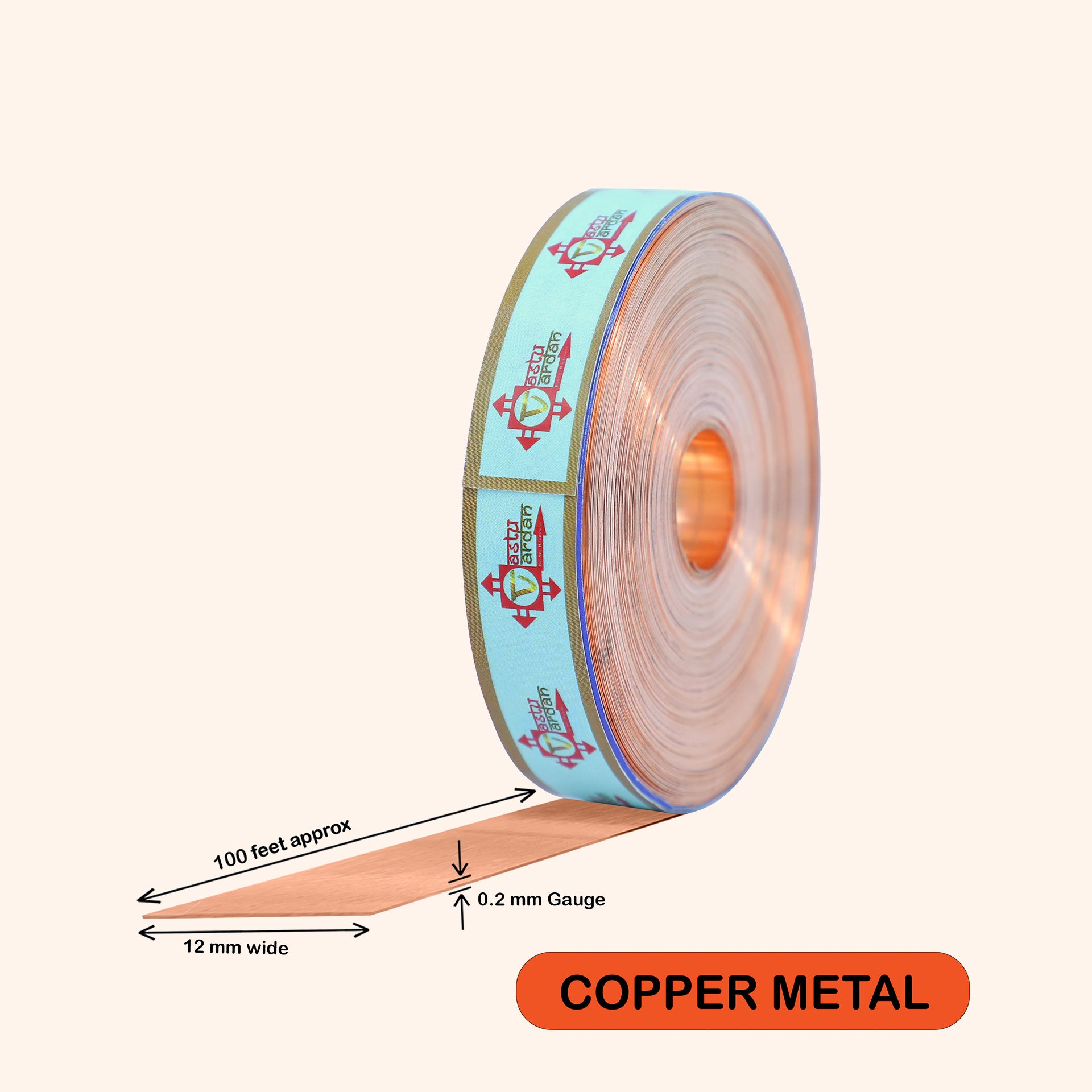 Destiny Star Stores 100 FEET 0.5 INCH COPPER STRIP