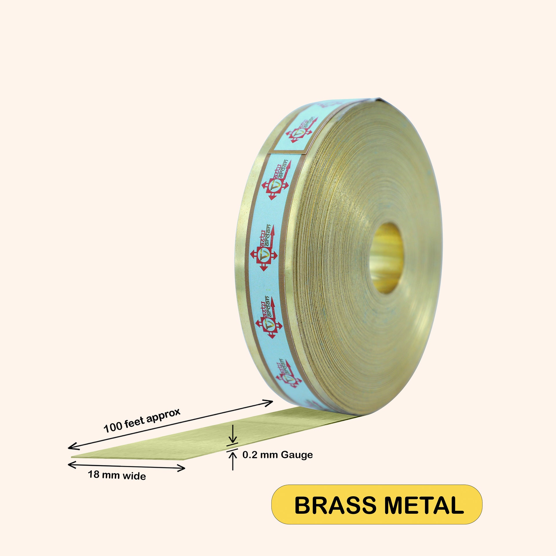 Destiny Star Stores 100 FEET 0.75 INCH BRASS STRIP