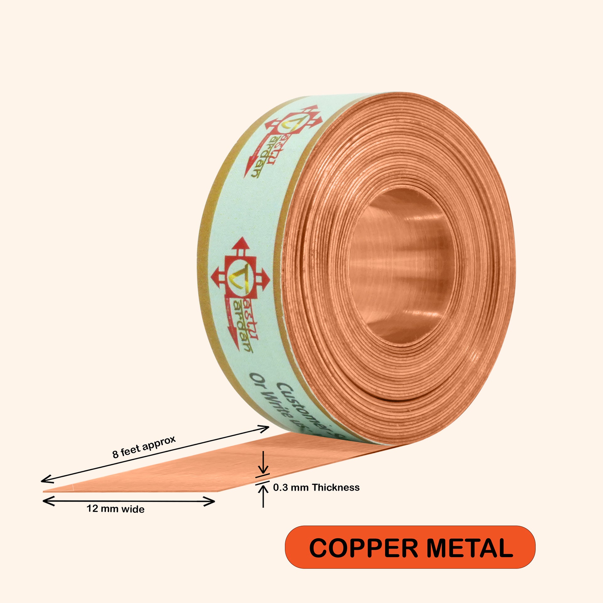 Destiny Star Stores 8 FEET 0.5 INCH COPPER STRIP
