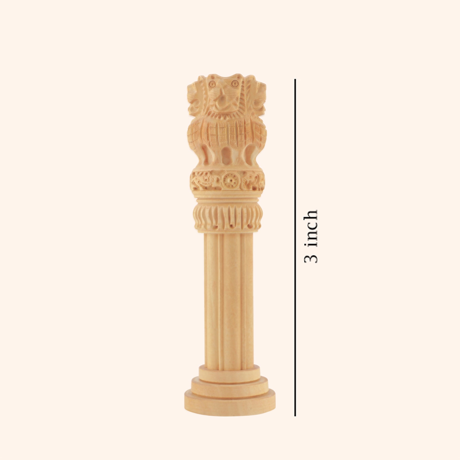 Destiny Star Stores 3 INCH WOODEN ASHOKA PILLAR