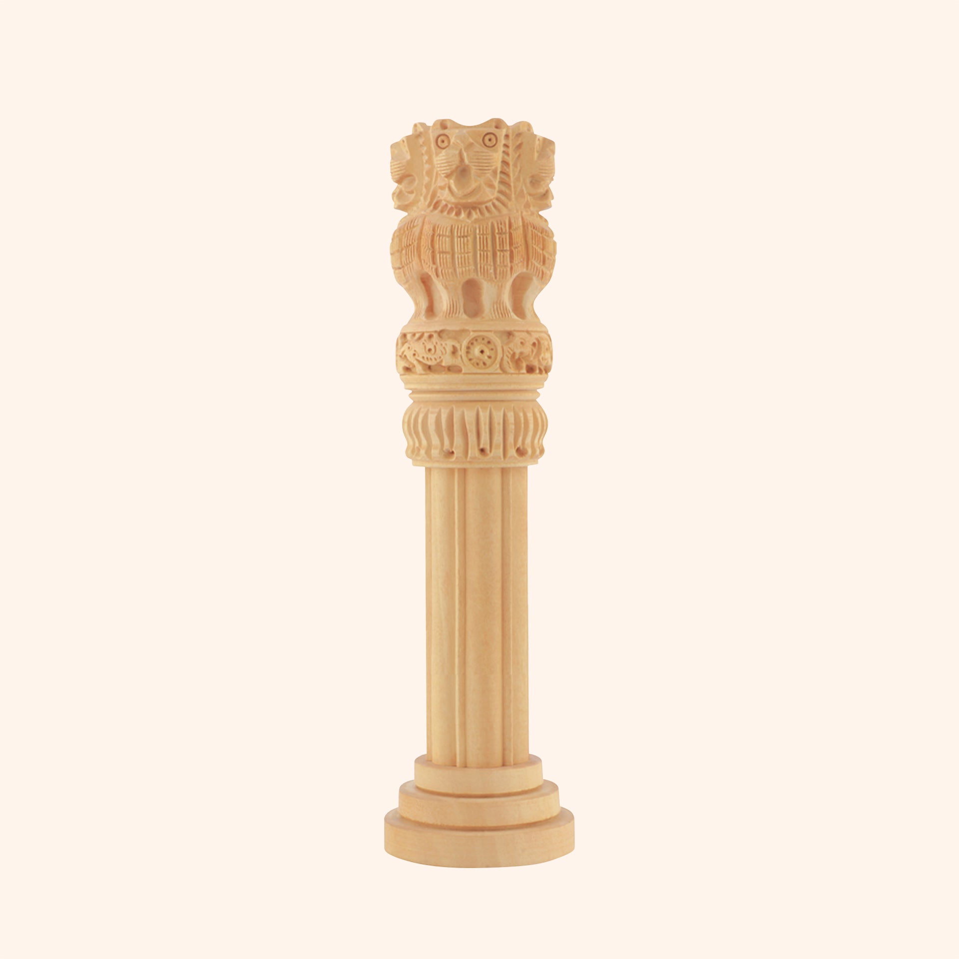 Destiny Star Stores 6 INCH WOODEN ASHOKA PILLAR