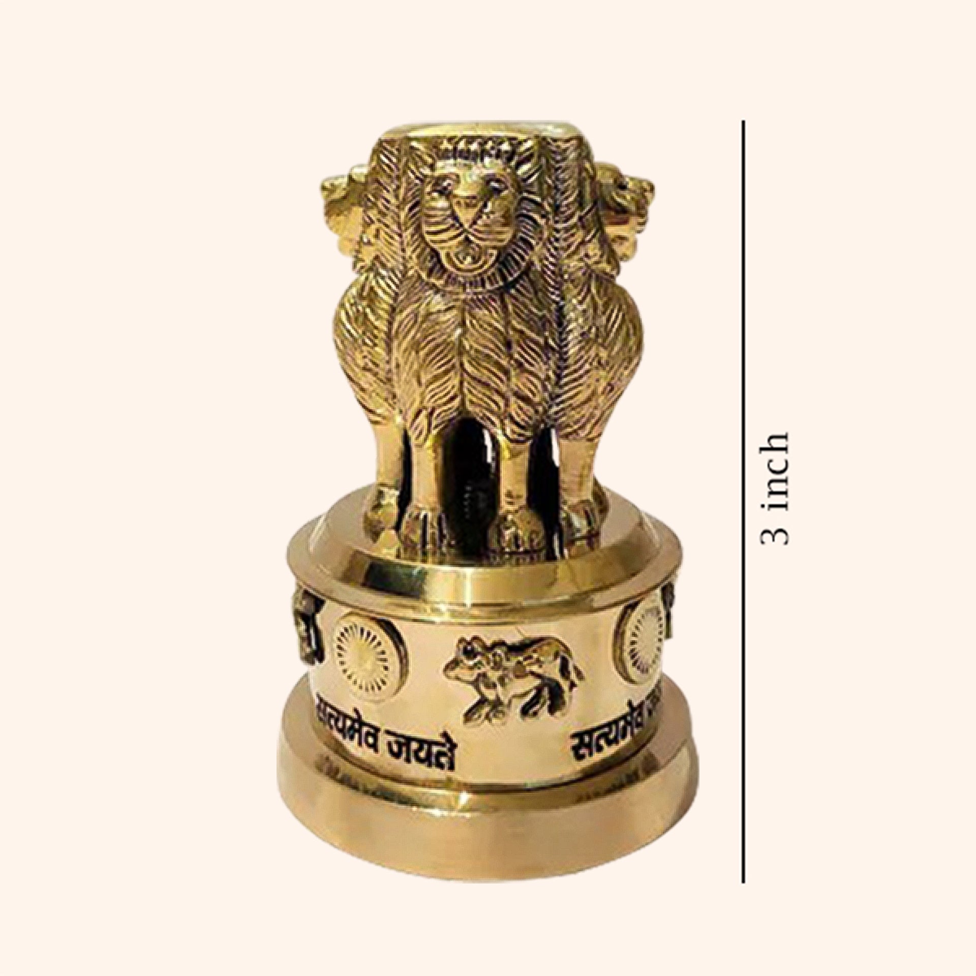 Destiny Star Stores 3 INCH BRASS ASHOKA STAMBH
