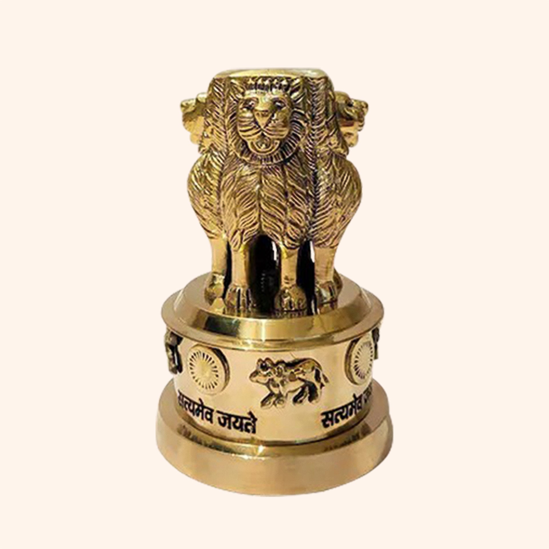 Destiny Star Stores 4 INCH BRASS ASHOKA STAMBH