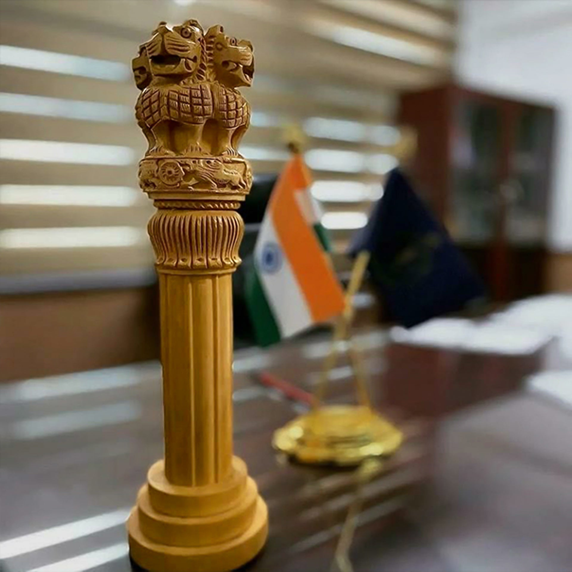 Destiny Star Stores 16 INCH WOODEN ASHOKA PILLAR