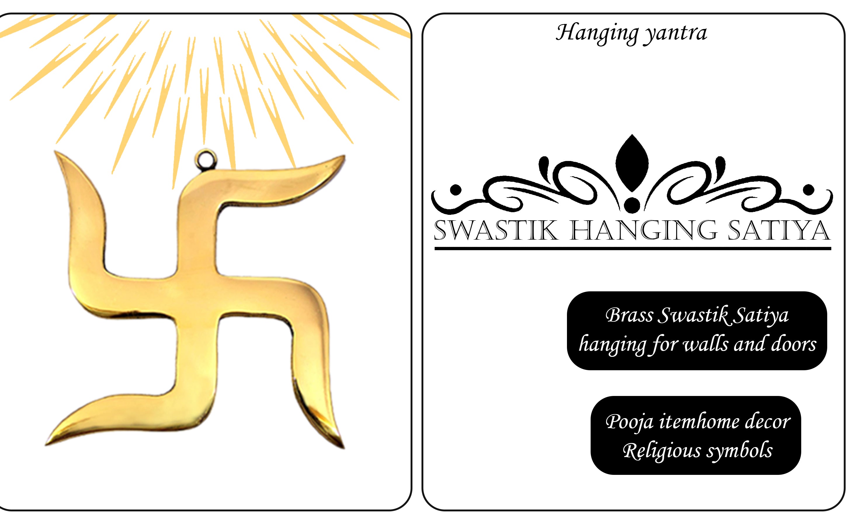 Destiny Star Stores 9 INCH BRASS SWASTIK