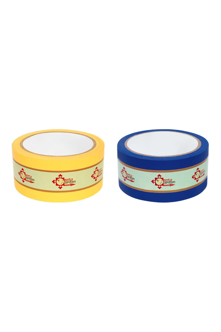 BLUE AND YELLOW TAPE | 2 INCH | LENGTH- 16 METER APPROX | TOILET CORRECTION| VASTU TAPE REMEDY |PACK OF 2 |
