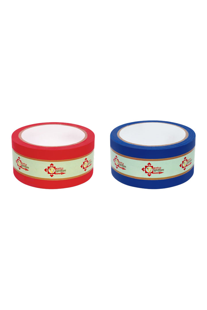 RED AND BLUE TAPE | 2 INCH | LENGTH- 16 METER APPROX | TOILET CORRECTION| VASTU TAPE REMEDY |PACK OF 2 |