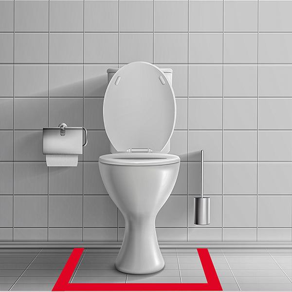 WHITE AND RED TAPE | 3 INCH | LENGTH- 16 METER APPROX | TOILET CORRECTION| VASTU TAPE REMEDY |PACK OF 2