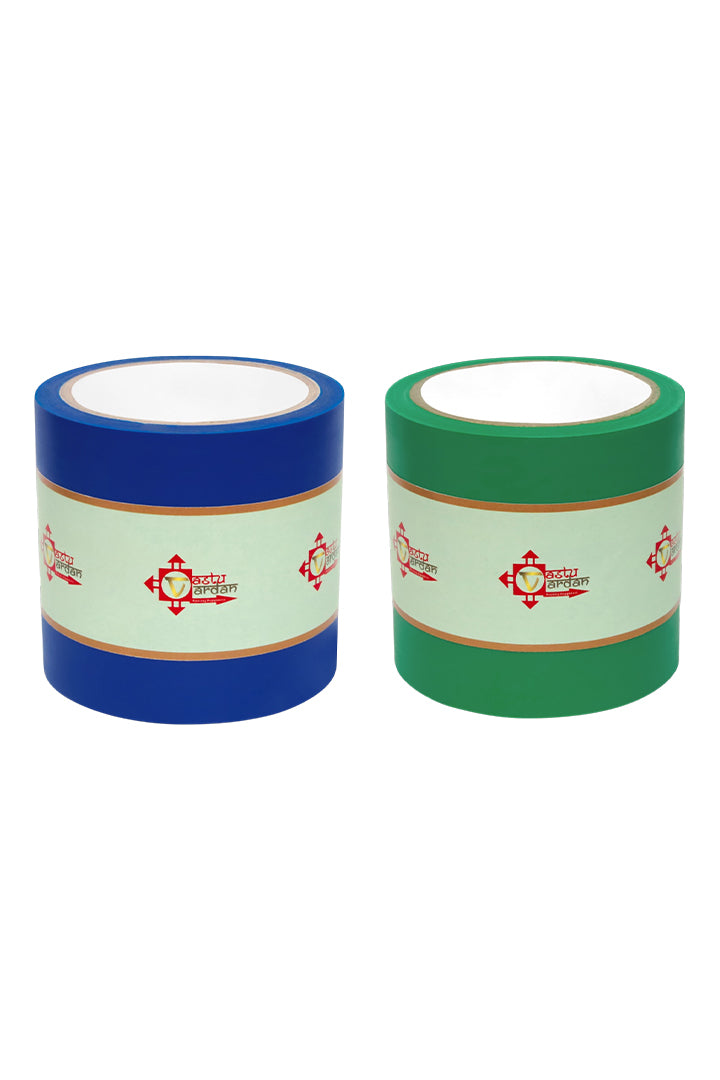 BLUE AND GREEN TAPE | 4 INCH | LENGTH- 16 METER APPROX | TOILET CORRECTION| VASTU TAPE REMEDY |PACK OF 2 |