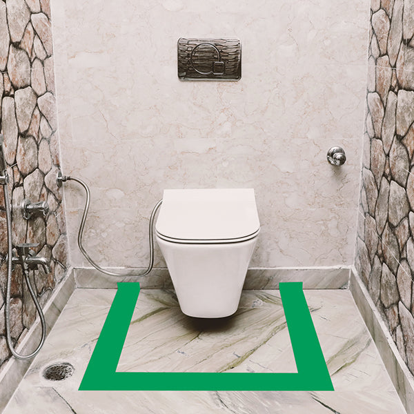 YELLOW AND GREEN TAPE | 4 INCH | LENGTH- 16 METER APPROX | TOILET CORRECTION| VASTU TAPE REMEDY |PACK OF 2 |
