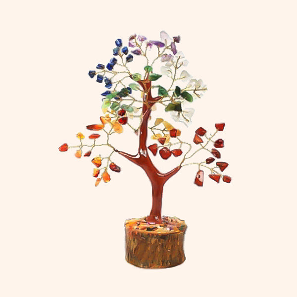 SEVEN CHAKRA TREE 100 BEADS - Energy, Balance & Elegant Décor