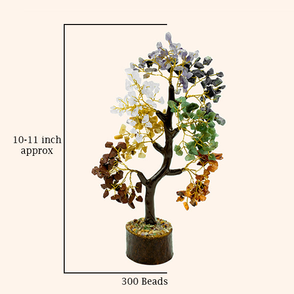 SEVEN CHAKRA TREE 300 BEADS - Energy, Balance & Elegant Décor