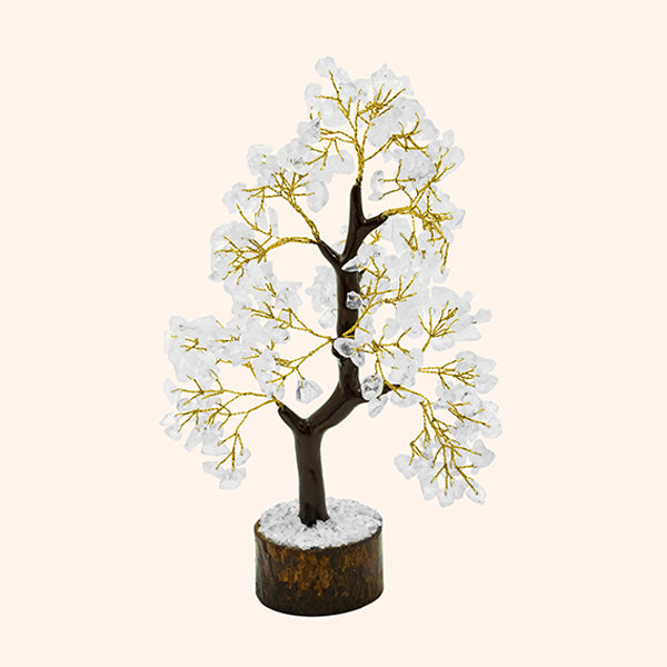 CLEAR QUARTZ TREE 300 BEADS -  For Clarity, Perfect For Meditation & Décor