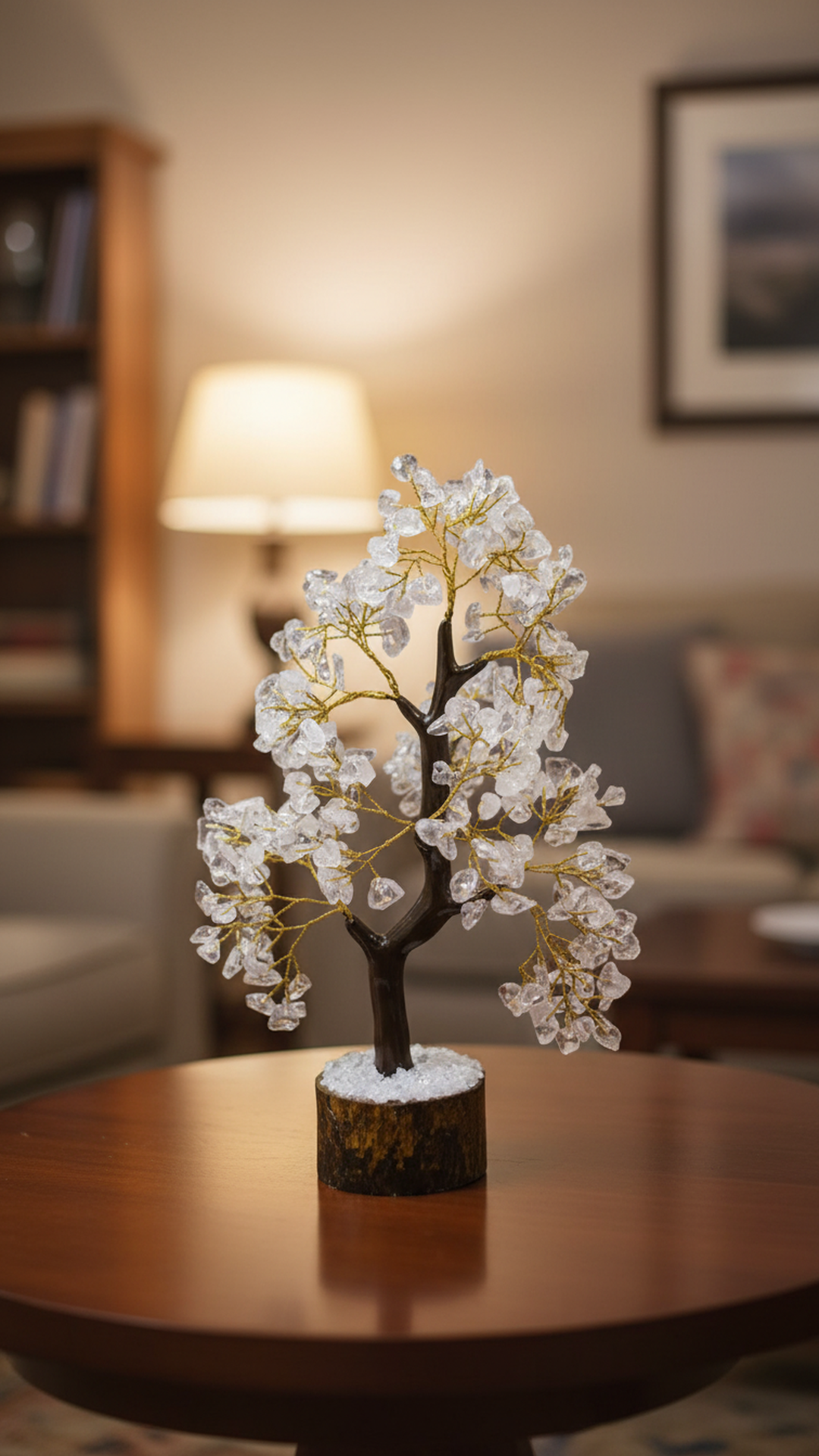 CLEAR QUARTZ TREE 300 BEADS -  For Clarity, Perfect For Meditation & Décor