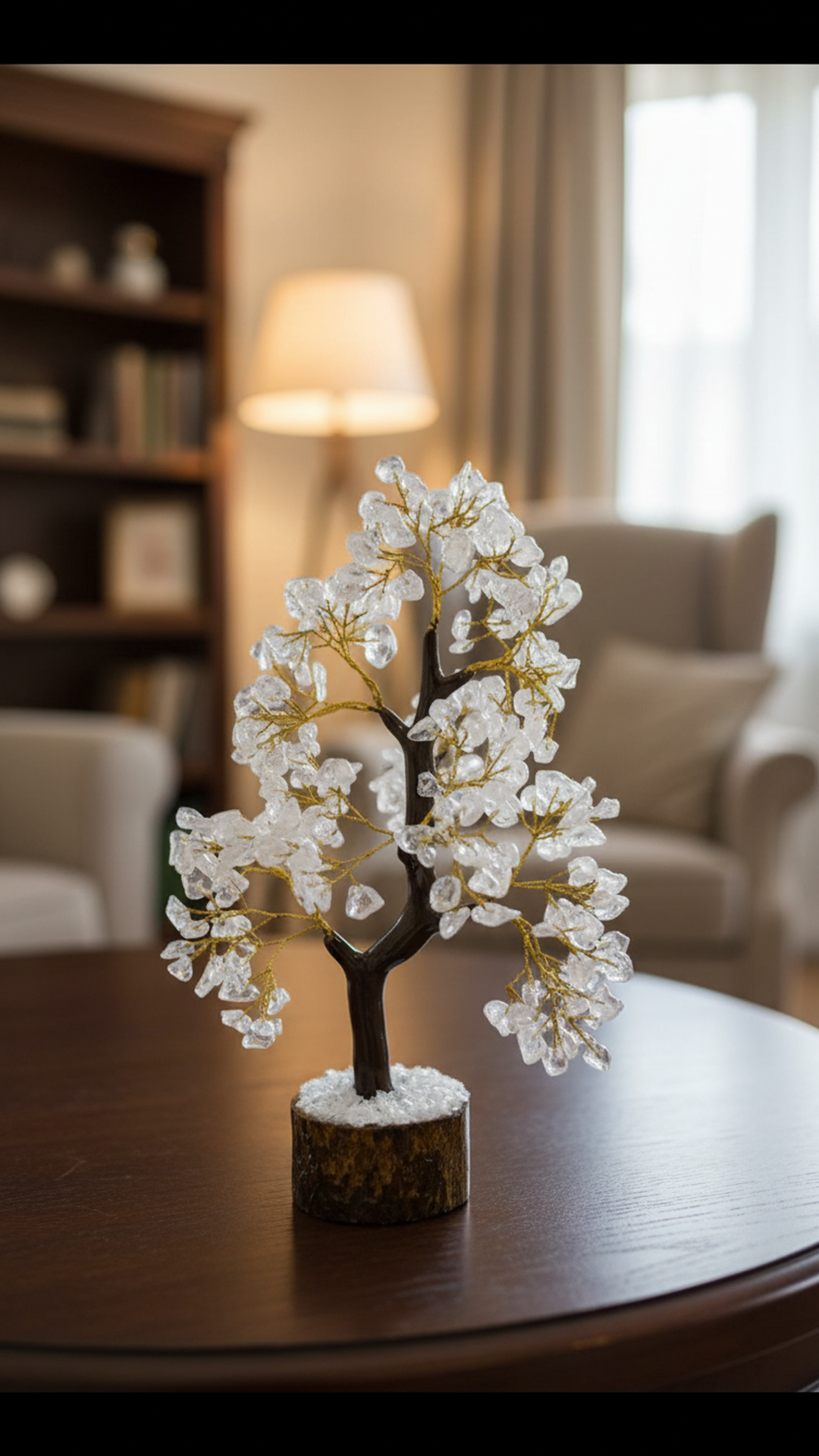 CLEAR QUARTZ TREE 300 BEADS -  For Clarity, Perfect For Meditation & Décor