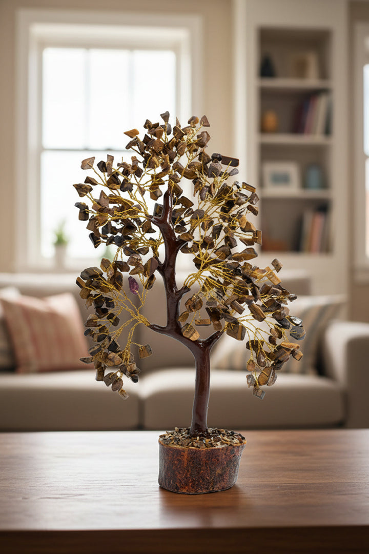 TIGER EYE TREE 300 BEADS  - For Confidence-Boosting &  Home And Office Decor