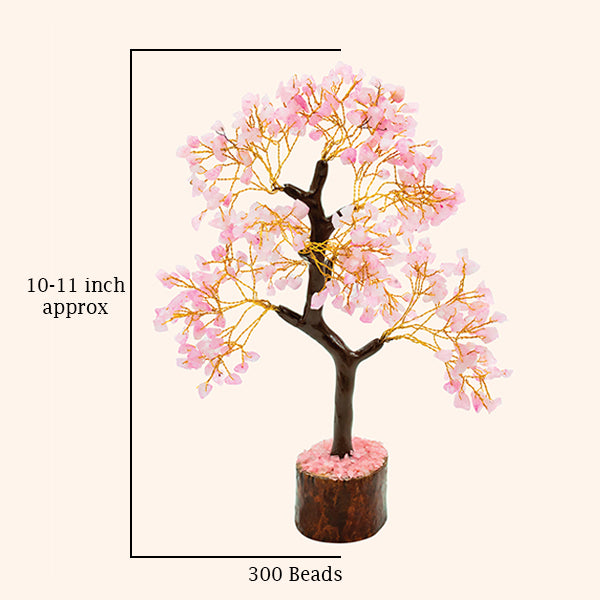 ROSE QUARTZ TREE 300 BEADS - Love, Healing & Positive Energy