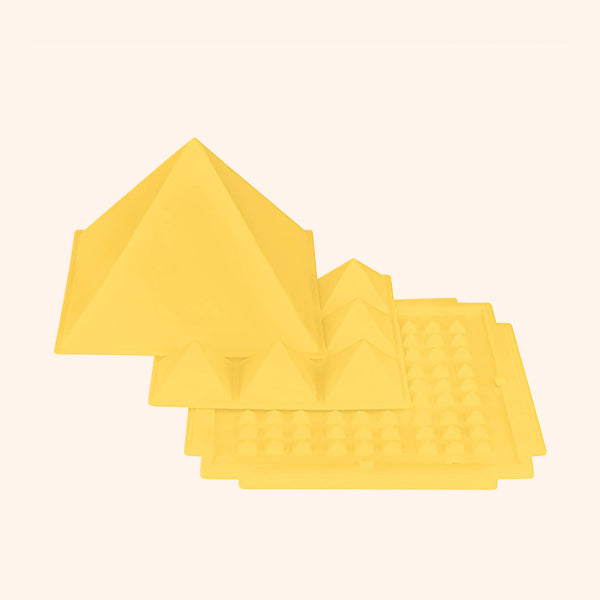 YELLOW 3 LAYER PLASTIC PYRAMID