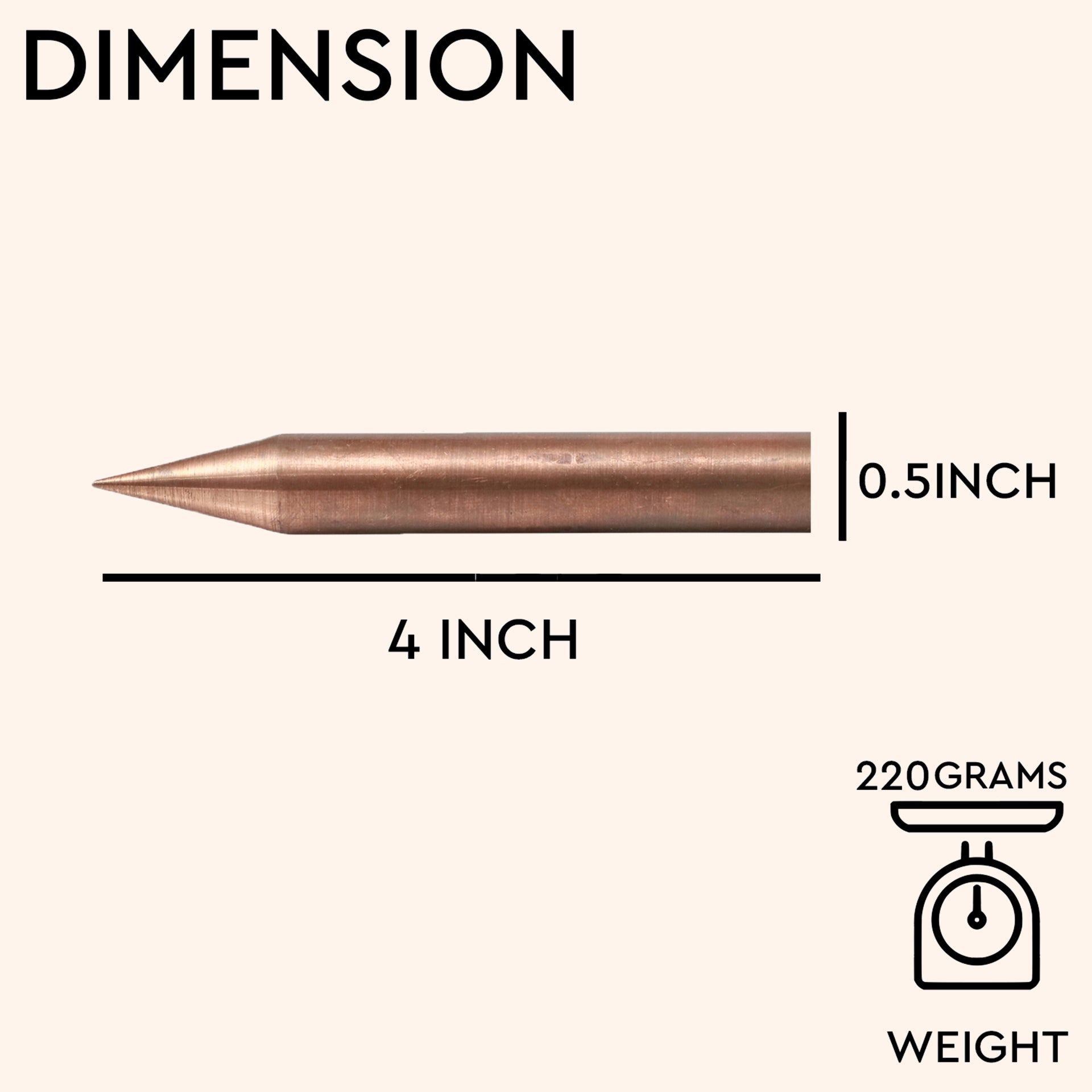 Destiny Star Stores COPPER KILAK 4 INCH