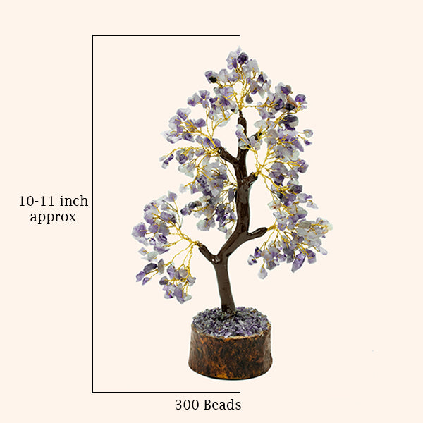 AMETHYST  TREE  300  BEADS -  Tree for Calmness &  Positive Energy