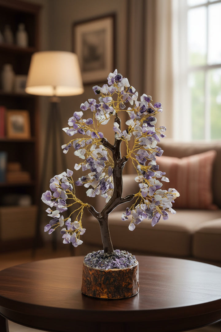 AMETHYST  TREE  300  BEADS -  Tree for Calmness &  Positive Energy