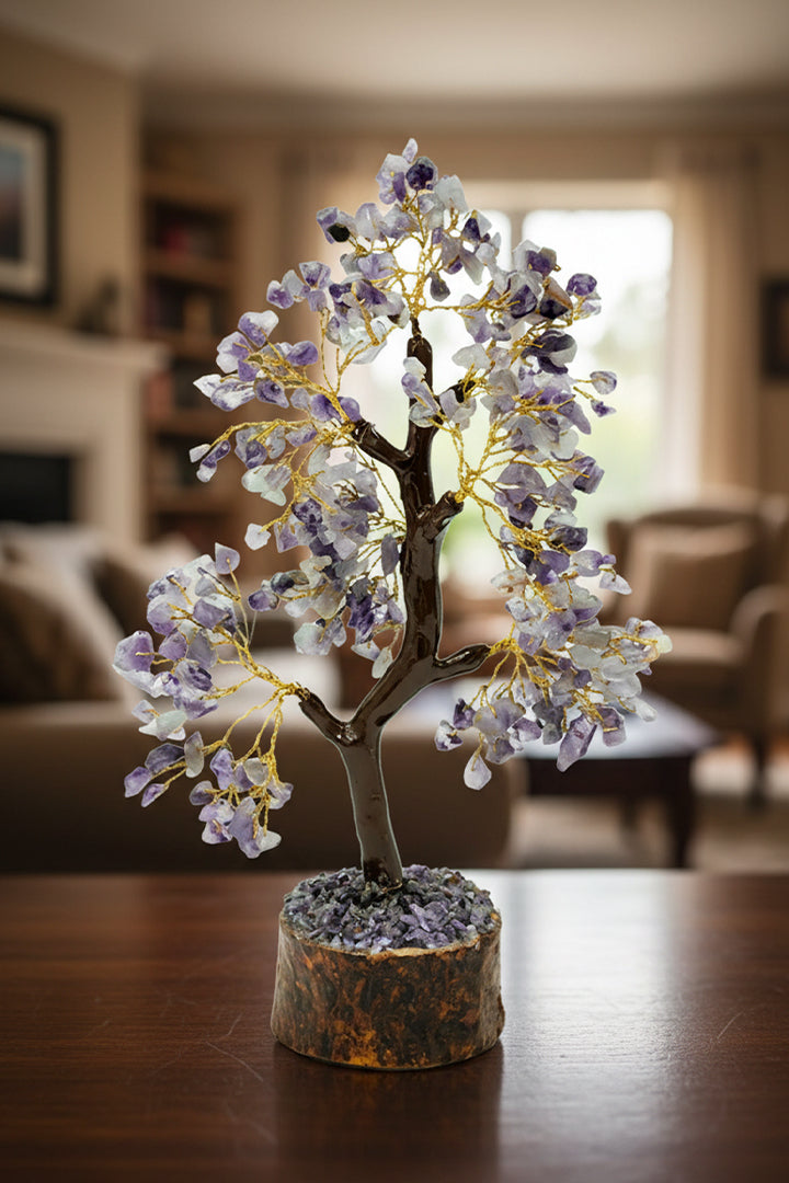 AMETHYST  TREE  300  BEADS -  Tree for Calmness &  Positive Energy