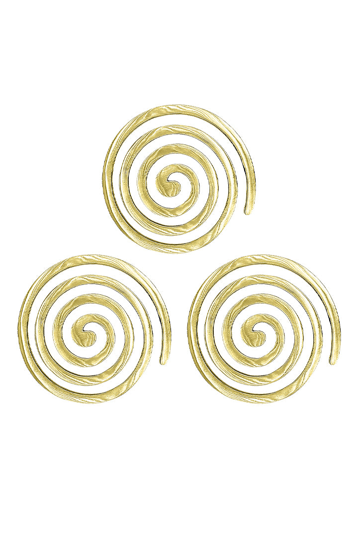 Destiny Star Stores BRASS PLAIN HELIX 4 INCH PACK OF 3