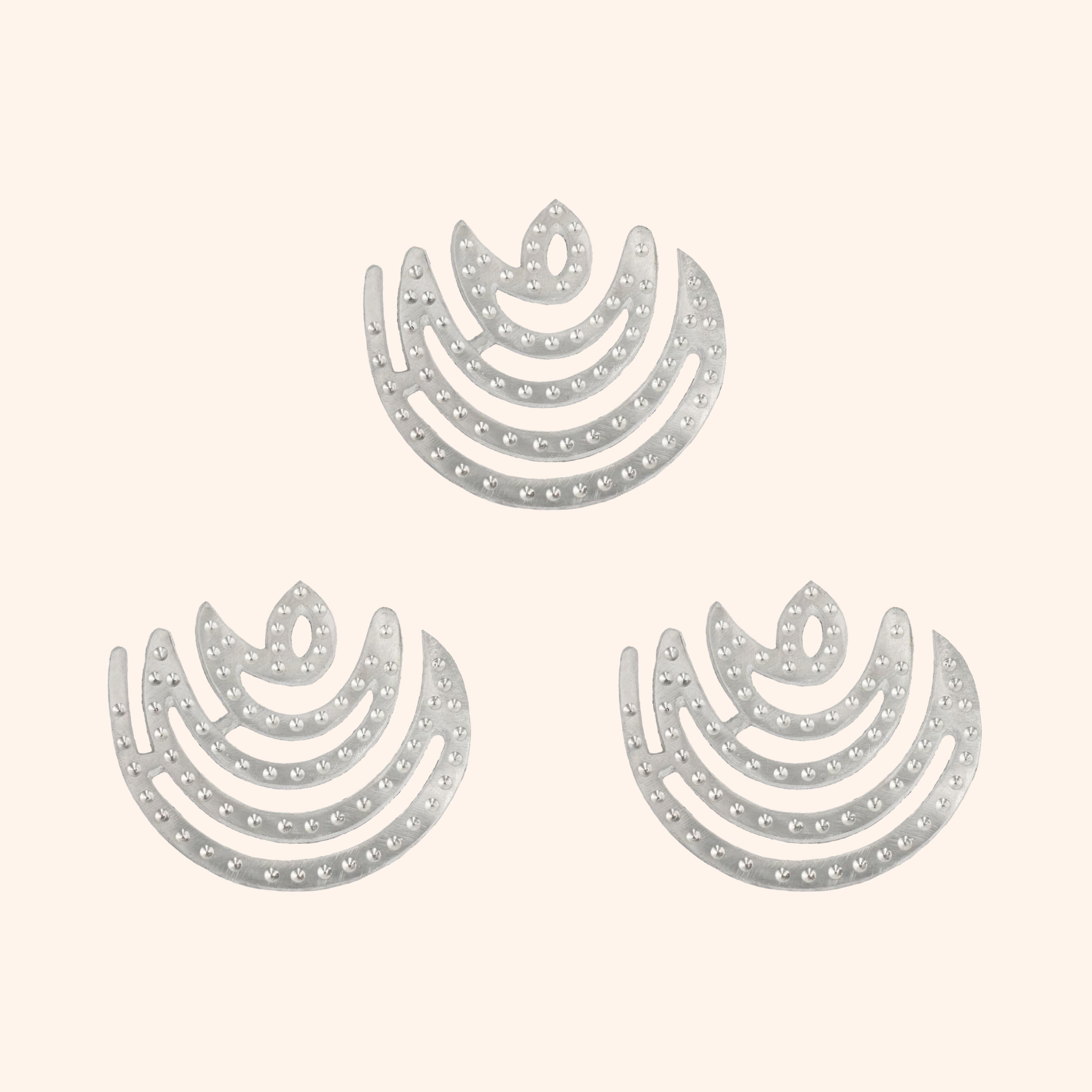 Destiny Star Stores ZINC MOON HELIX 4 INCH PACK OF 3