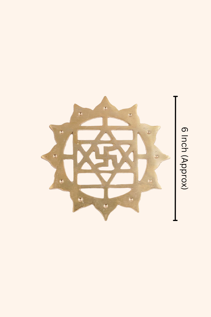 Destiny Star Stores BRASS KAMAL SATIYA HELIX 6 INCH