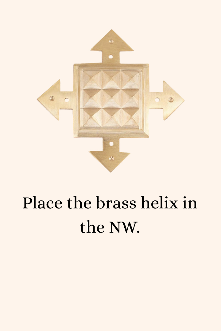 Destiny Star Stores BRASS PYRAMID ARROW HELIX (4 INCH)