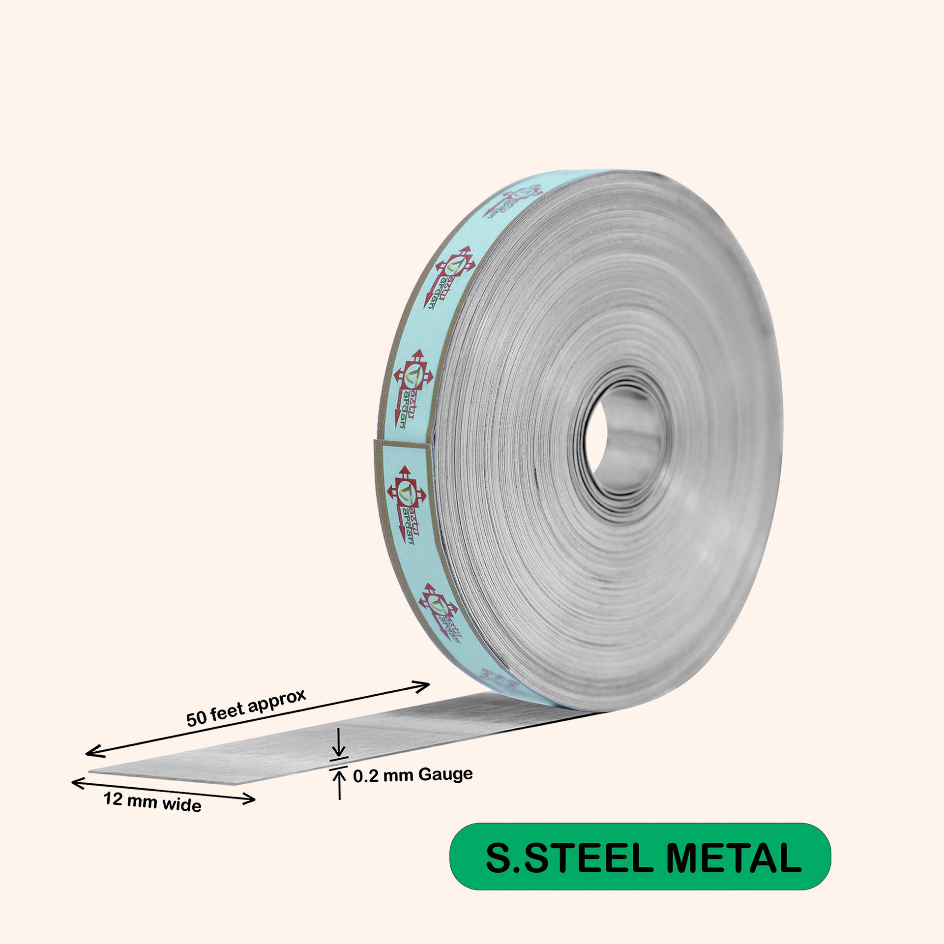 Destiny Star Stores 50 FEET 0.5 INCH STAINLESS STEEL STRIP