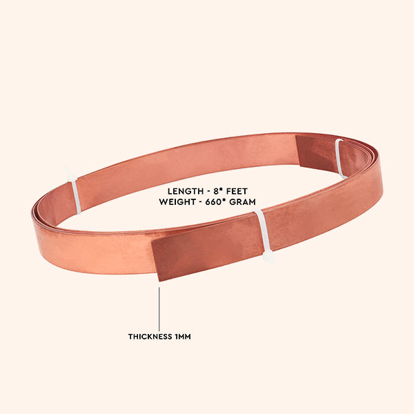 Destiny Star Stores 1 MM COPPER STRIP WIDTH 1 INCH LENGTH 8 FEET