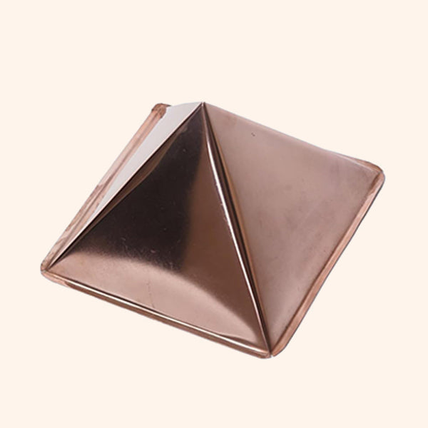 COPPER HOLLOW CURVED PYRAMID 4 INCH