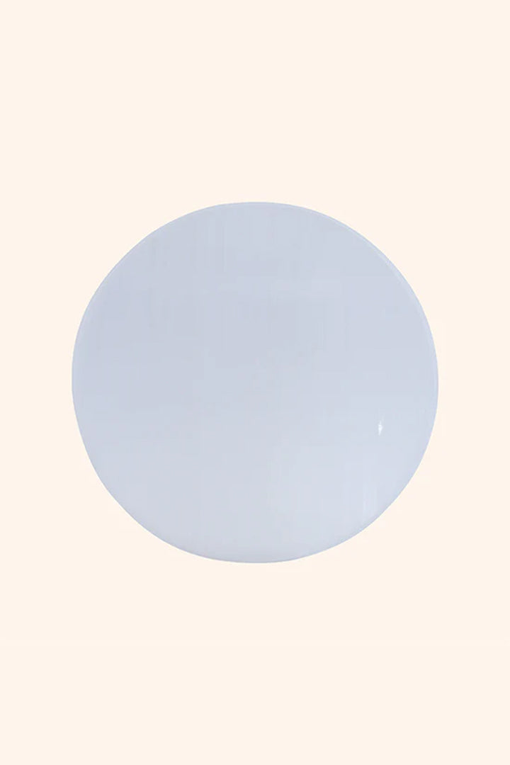 4 INCH -  PLAIN ROUND SELENITE CRYSTAL PLATE -  Enhances Spiritual Practices like Reiki, meditation & healing work