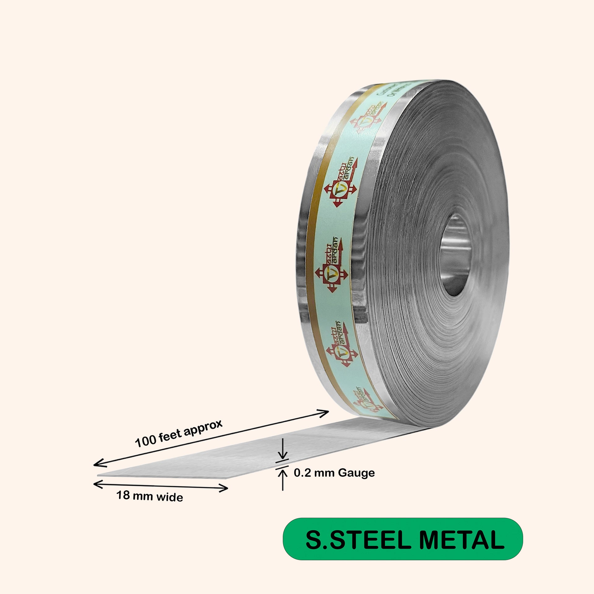 Destiny Star Stores 100 FEET STAINLESS STEEL STRIP 0.75 INCH