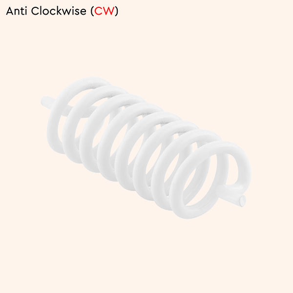 WHITE CLOCK WISE SPRING SET 6