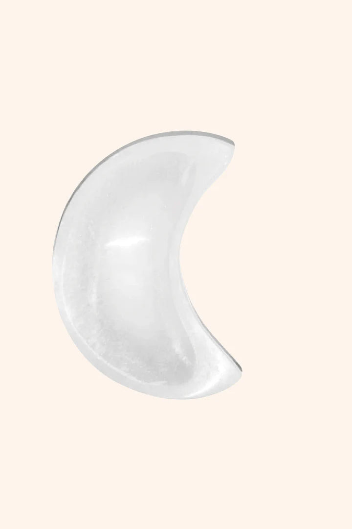 10CM -  MOON SHAPE CRYSTAL BOWL - Crystal collection display & Meditation altar