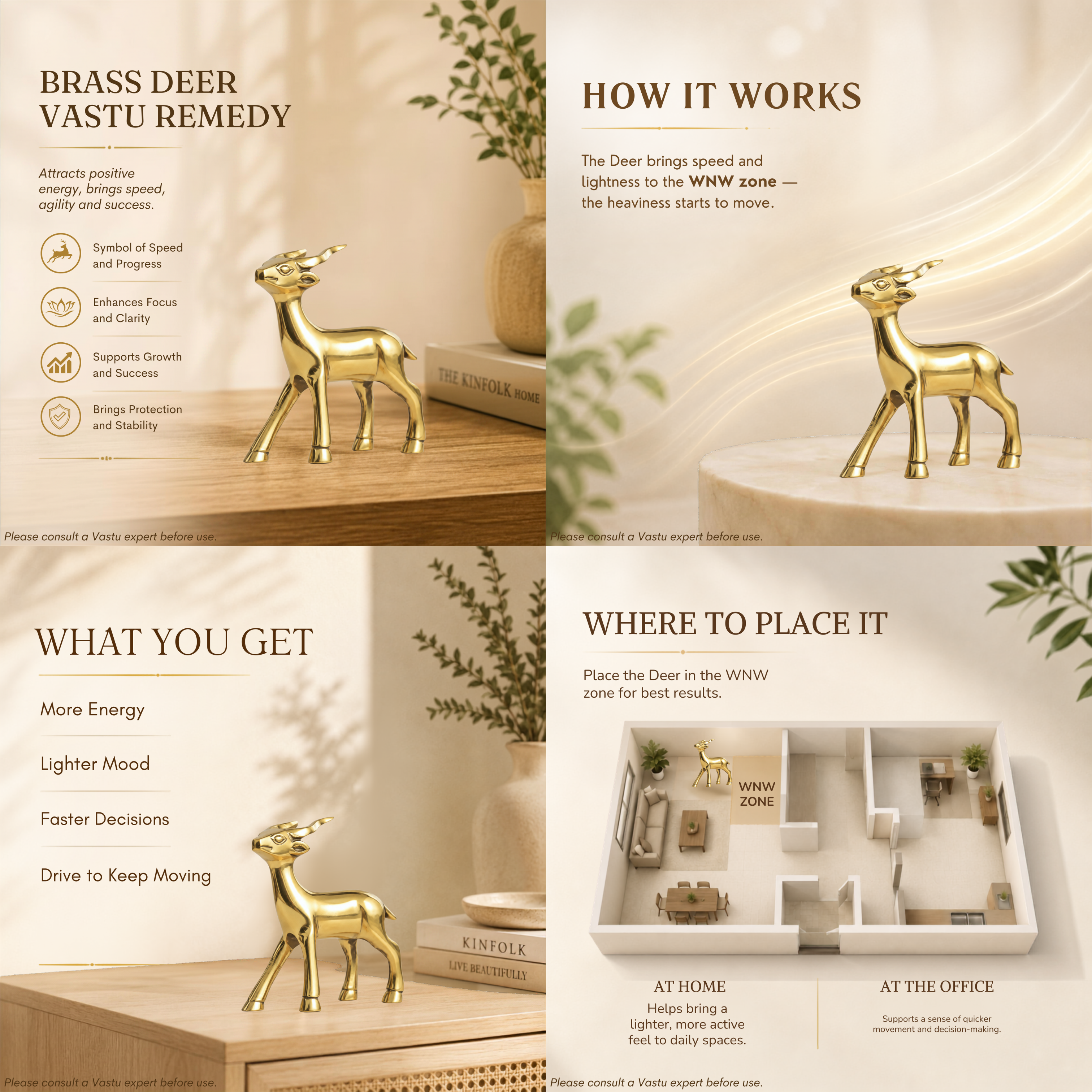 Destiny Star Stores BRASS SMALL DEER