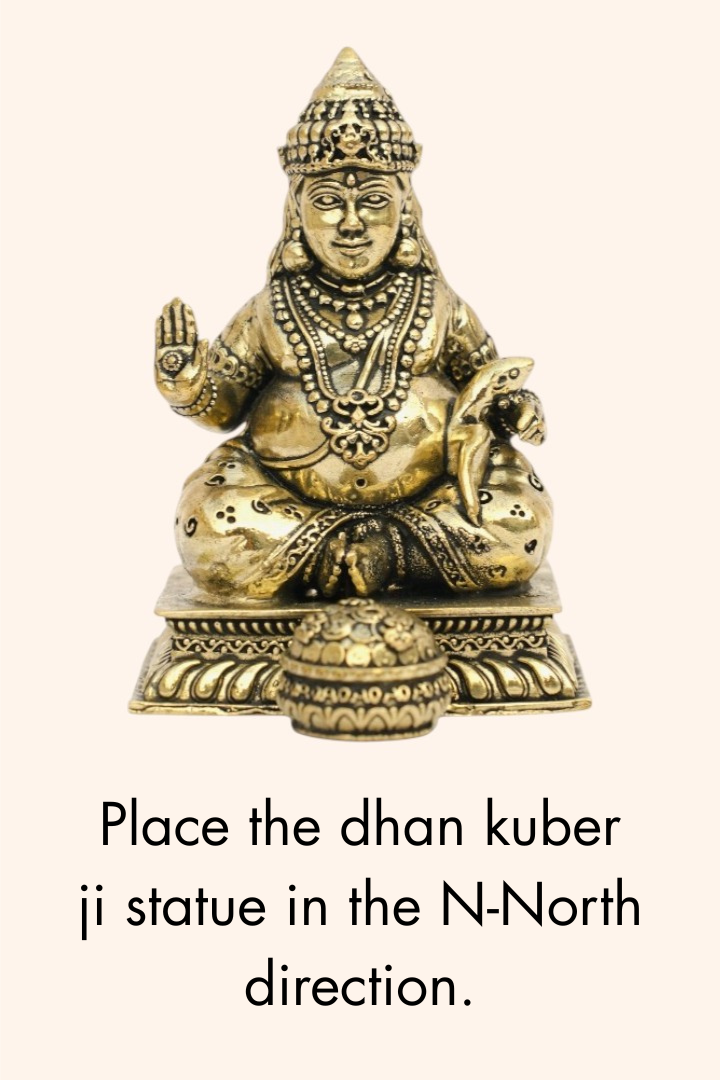Destiny Star Stores BRASS DHAN KUBER JI 3 INCH (APPROX)