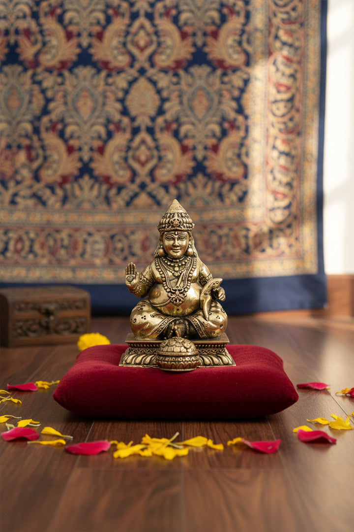 Destiny Star Stores BRASS DHAN KUBER JI 3 INCH (APPROX)