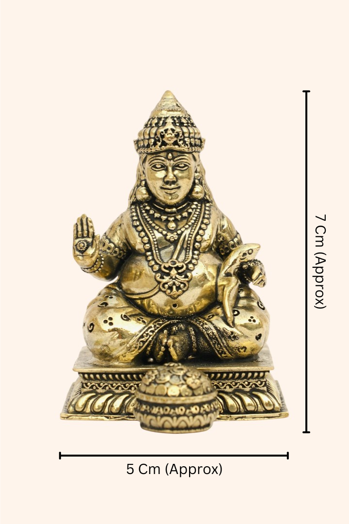 Destiny Star Stores BRASS DHAN KUBER JI 3 INCH (APPROX)