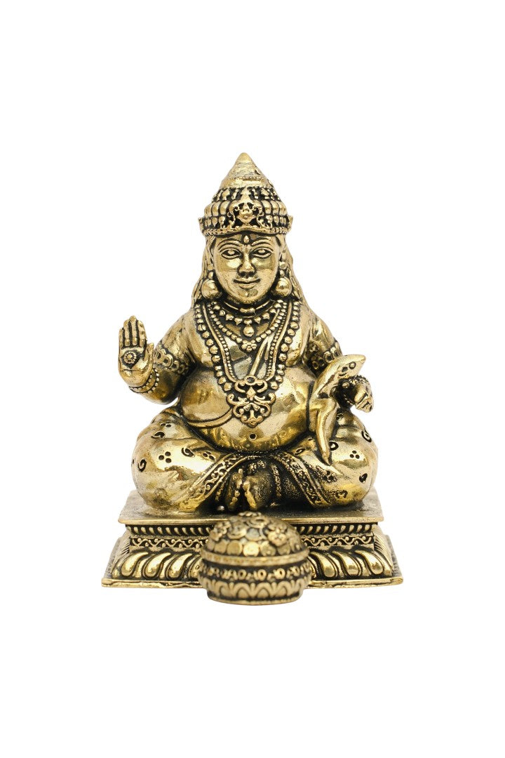Destiny Star Stores BRASS DHAN KUBER JI 3 INCH (APPROX)