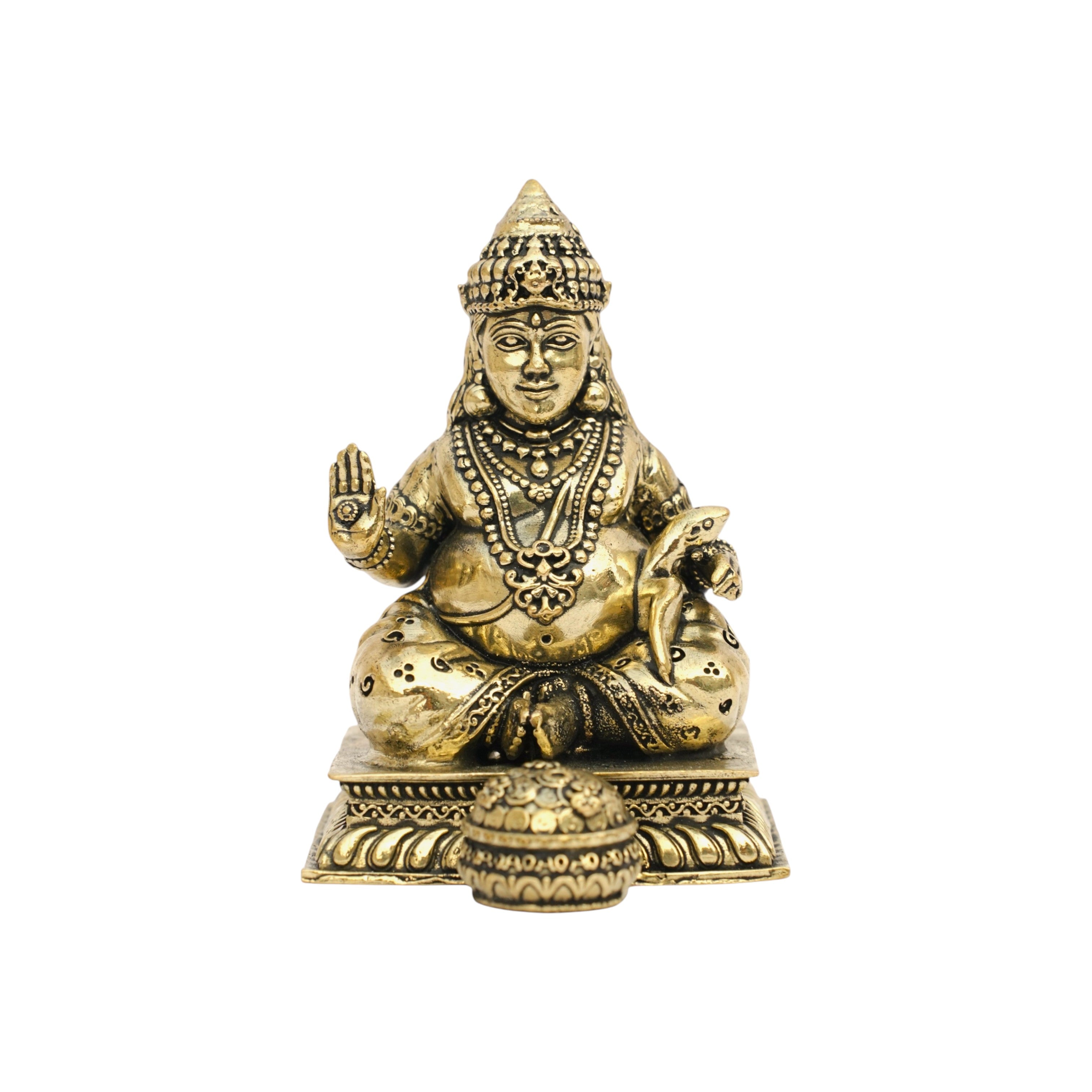 Destiny Star Stores  BRASS DHAN KUBER JI 4 INCH (APPROX)